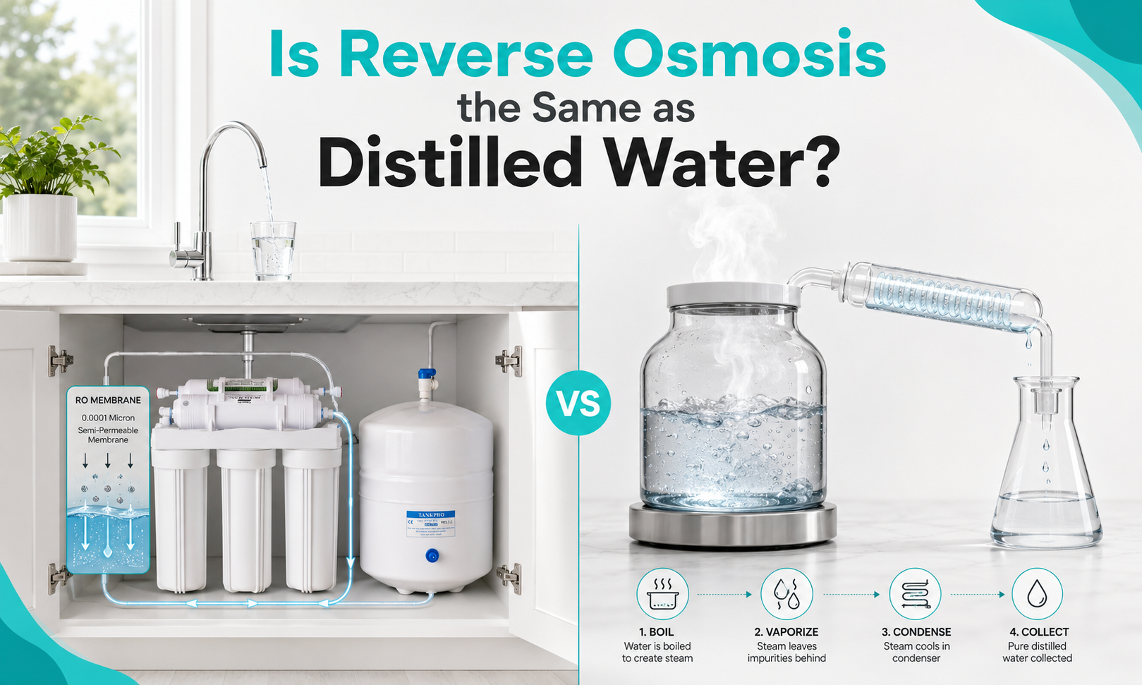 Is reverse osmosis the same as distilled water