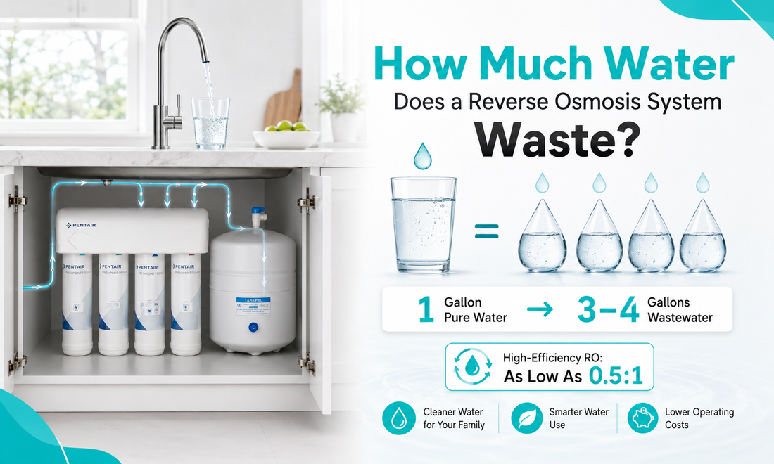 How much water does a ro system waste